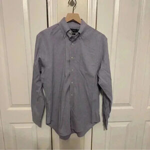 Lauren Ralph Lauren Mens Classic Fit 100% Cotton Long Sleeve Dress Shirt Size 16